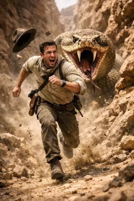 Desert Canyon Snake Escape