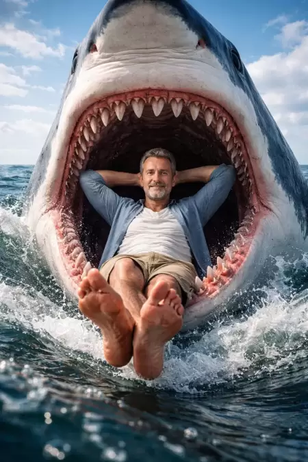 Chilling in Shark Jaws