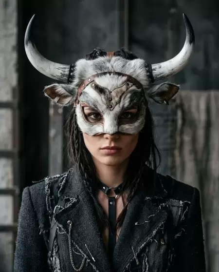 Surrealist Hybrid Bull Mask Fashion