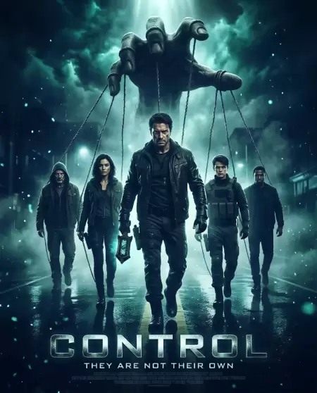 Puppet master movie poster with five characters