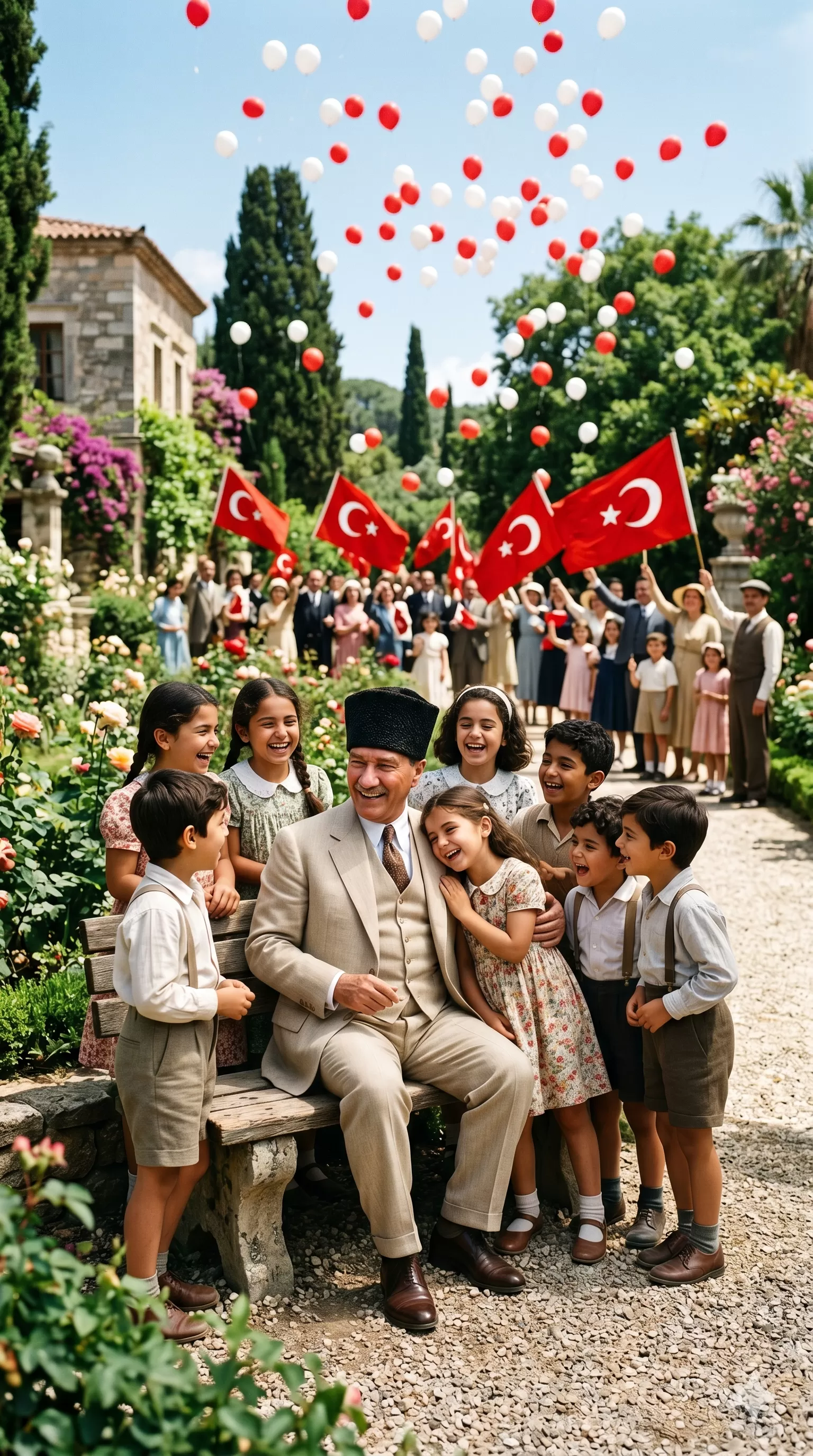 Atatürk ve Çocukların Bayram Coşkusu