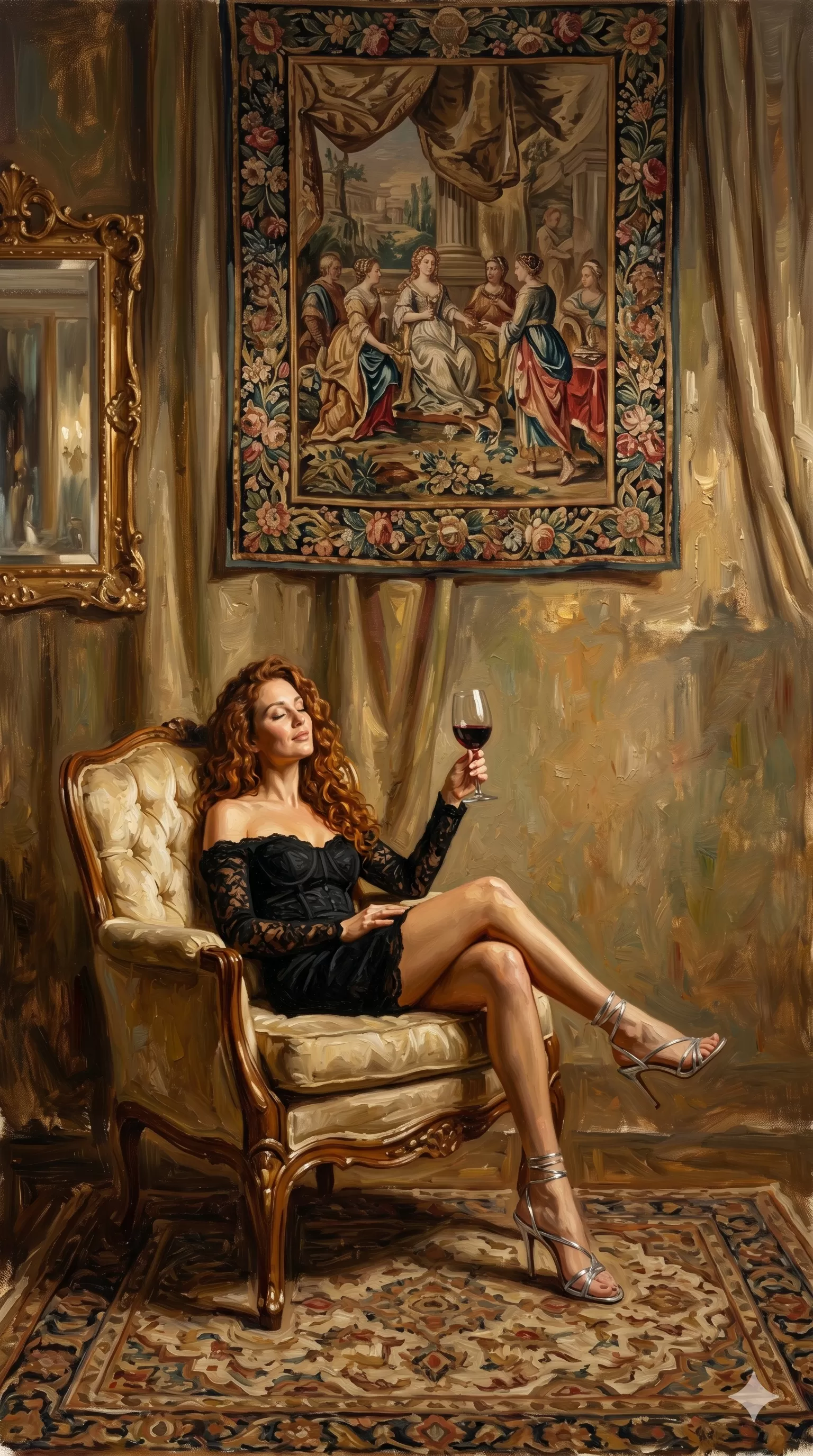Classical Aubert Oil Painting Relaxation