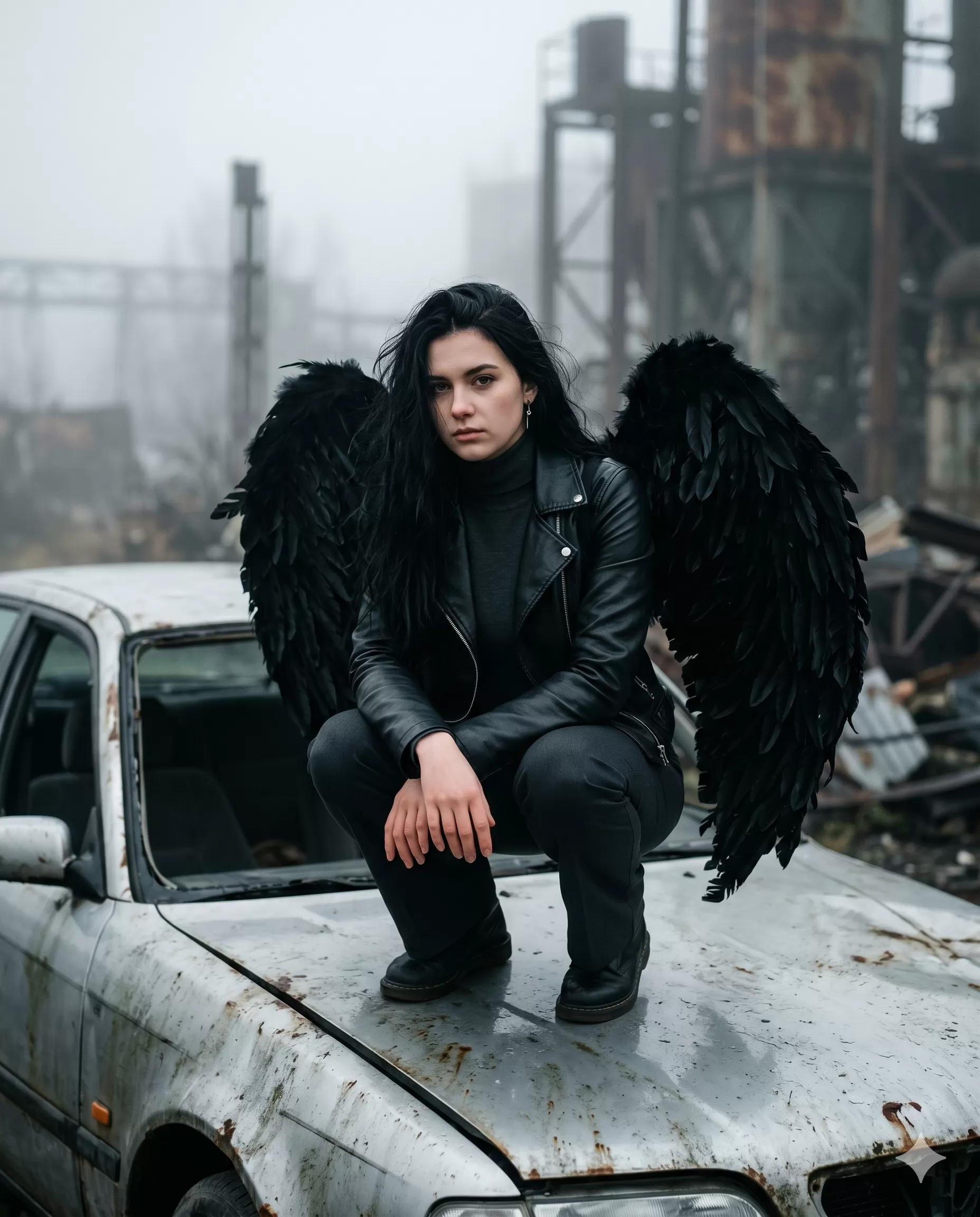 Dark angel industrial portrait