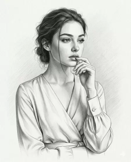 Fine Lined Muse AI Görseli